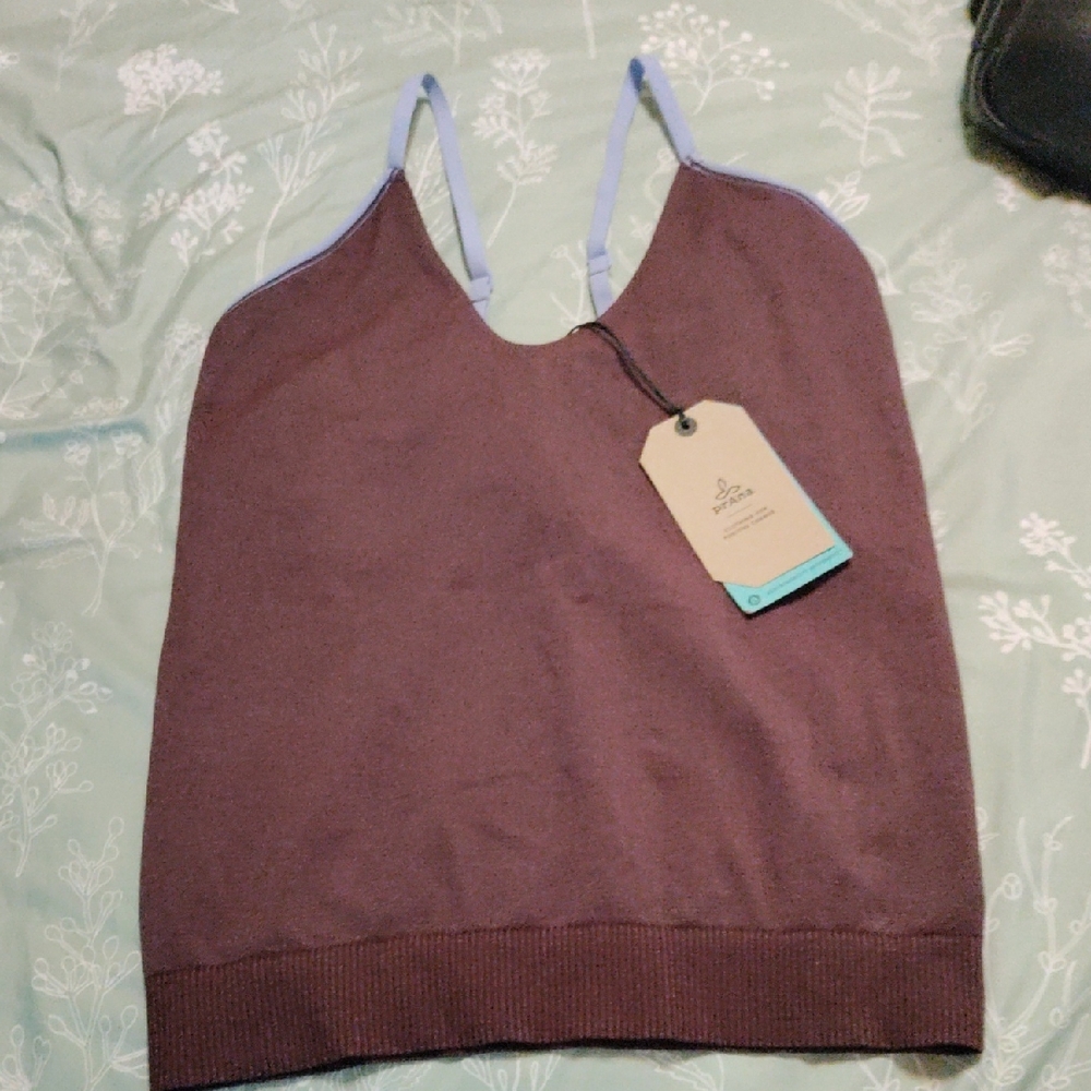 Prana Red Backless Tank Top